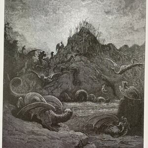 Dore, Paradise Lost, Gorgons and Hydras, Illustration, Print, Art~ 240707-WH 292